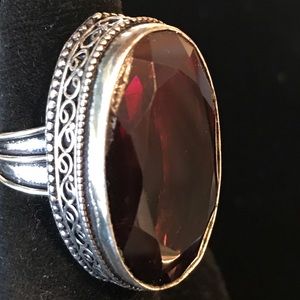 Garnet Quartz Ring